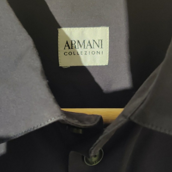 Armani colletzioni blue men's shirt modern - Picture 3 of 4